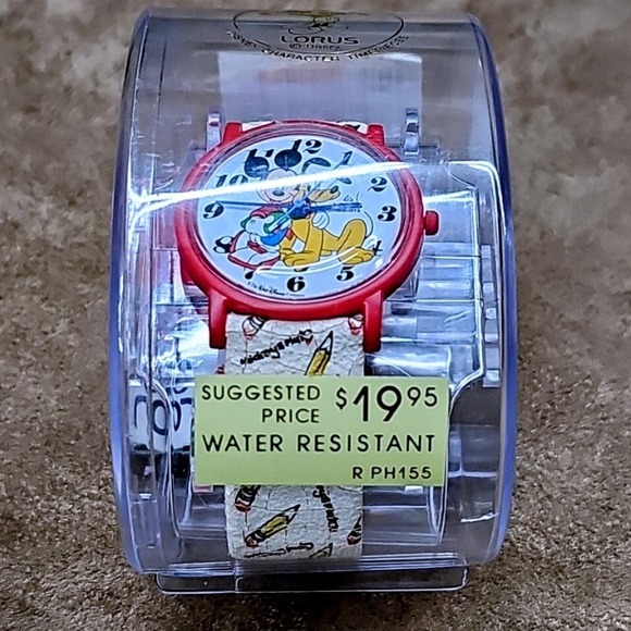 Lorus Mickey Mouse‎ Pluto Watch Vintage 1980s Japan Quartz New Sealed Disney